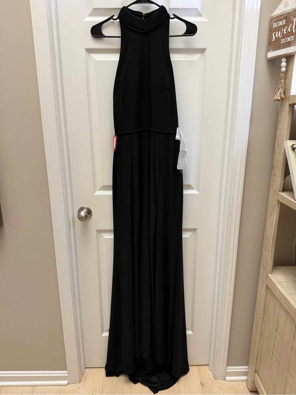 Mac Duggal Black Halter Maxi Gown